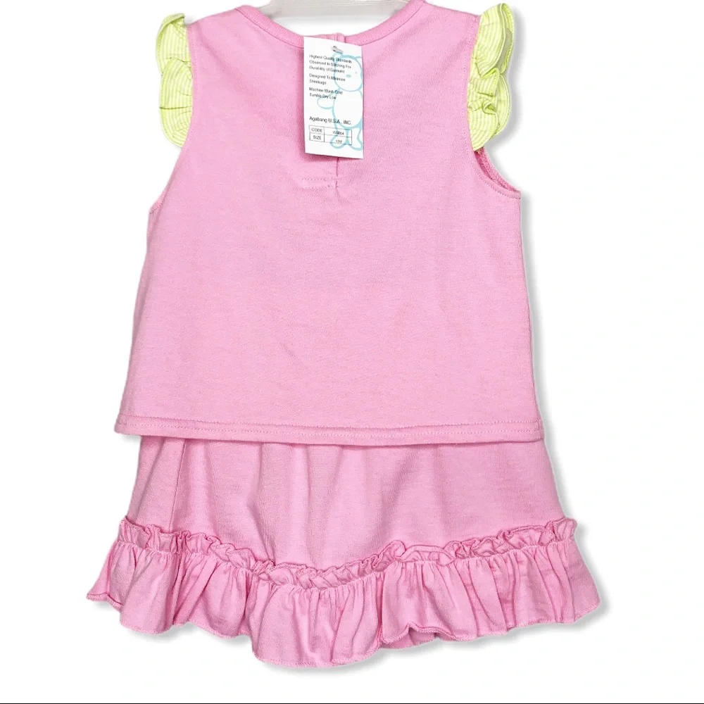 24 Month‎ New Agabang 2 Piece Skirt & Top W Ruffles Toddler Toddlers Summer
